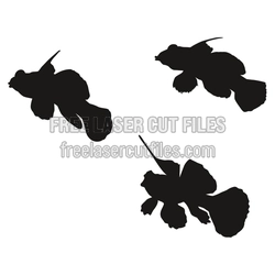 Flying Fish Silhouette Laser Cut File, Ready to Cut