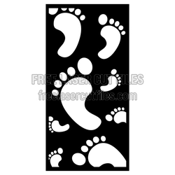 Footprint Pattern Laser Cut Screen Panel Template