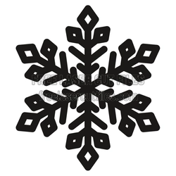 Geometric Snowflake Laser Cut File, Winter Ornament