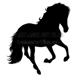 Rearing Horse Silhouette Laser Cut File, Ready to Cut