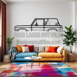 1974 Classic Bronco Side Profile Laser Cut File