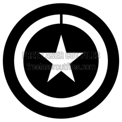 Captain America Shield Laser Cut Logo Design