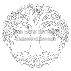 Celtic Tree Mandala Laser Cut File, Ready to Cut Decor