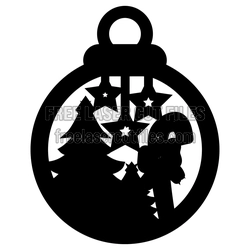 Christmas Deer Ornament Bauble Laser Cut File