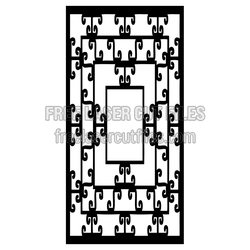 Decorative Door Panel Screen Pattern, Laser Cut File