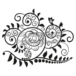 Easter Pumpkin Swirl Floral Laser Cut Decor