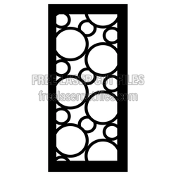 Geometric Circle Pattern Door Panel, Ready to Cut