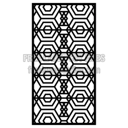 Geometric Laser Cut Screen Panel for Door or Decor