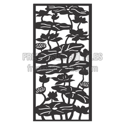 Lotus Flower Decorative Panel Laser Cut File