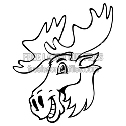 Moose Head Clipart Laser Cut File, Ready to Cut