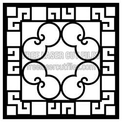 Ornamental Geometric Panel Screen Pattern Ready to Cut