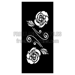 Rose Floral Pattern Screen Design, Laser Cut Template