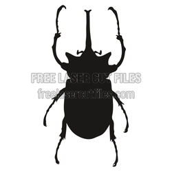 Stag Beetle Silhouette Laser Cut File, Ready to Cut