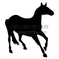 Walking Horse Silhouette Laser Cut File, Ready to Cut