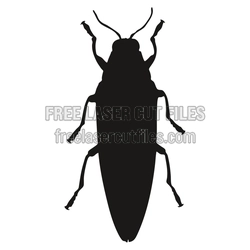 Bug Silhouette Laser Cut File, Ready to Cut Design