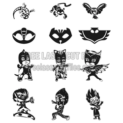 Children’s Cartoon Superhero Character Laser Cut Set