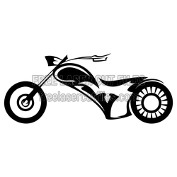 Classic Motorcycle Silhouette Laser Cut File, Ready to Cut