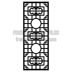 Decorative Geometric Door Panel Laser Cut File
