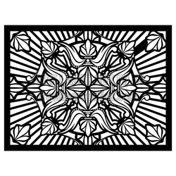 Floral Geometric Decorative Panel Laser Cut Pattern