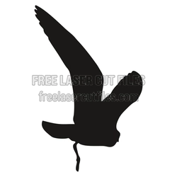 Flying Bird Silhouette Laser Cut File, Ready to Cut