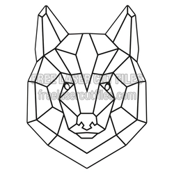 Geometric Wolf Head Laser Cut File, Ready to Cut