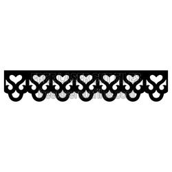 Heart Cutout Decorative Screen Panel for Laser Cutting