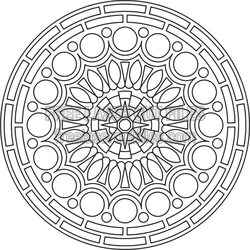 Intricate Round Mandala Vector for Laser Cutting (Free)