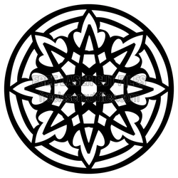 Layered Mandala Round Template for Laser Cutting
