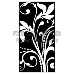 Ornamental Floral Panel Pattern for Laser Cutting