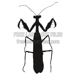 Praying Mantis Silhouette Laser Cut File, Ready to Cut