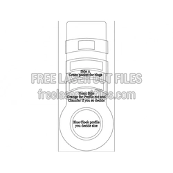 Round Clock Face Template with Calendar — 2-Piece Center