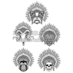 T-Shirt Style Starry Animals Vector Template