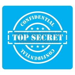 Top Secret Confidential Stencil Design, Laser Ready Cut File