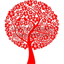 Abstract Heart Tree Cut Template for Crafts