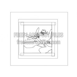 Dusty Planes Airplane Silhouette Template for Laser Cutting