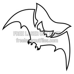 Flying Bat Laser Cut File for Halloween Decor