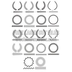 Free Vector Laser-Cut Laurel Wreath Design
