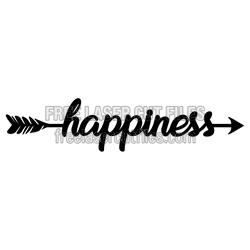 Happiness Arrow Sign Laser Cut Design, Ready to Cut