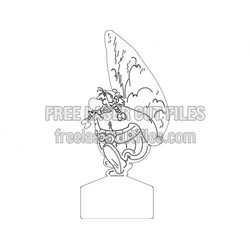 Obelix Character Silhouette Template for Laser Cutting