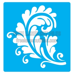 Ornamental Floral Stencil Design, Laser Ready Cut File
