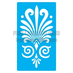 Ornamental Flourish Stencil Design Ready to Cut for Decor