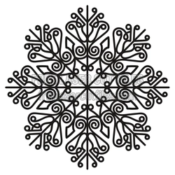 Ornamental Snowflake Christmas Ornament Ready to Cut
