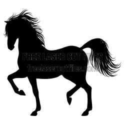 Rearing Horse Silhouette Ready to Cut Laser File