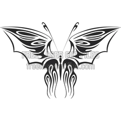 Tribal Butterfly Laser Cut Template