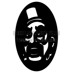 Captain Spaulding Portrait Clipart Laser Cut Design