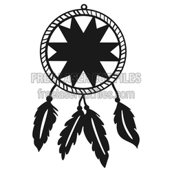 Dream Catcher Laser Cut File with Feathers, Ready to Cut