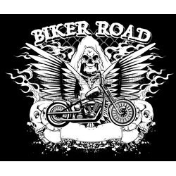 Free Chopper Skull Tee Vector Artwork for T-Shirt Prints