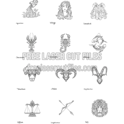 Free Zodiac Vector Pack — Astrology Symbols Set