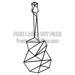 Geometric Polygon Guitar Laser Cut SVG Template