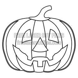 Jack-o'-Lantern Pumpkin Laser Cut Template, Ready to Cut
